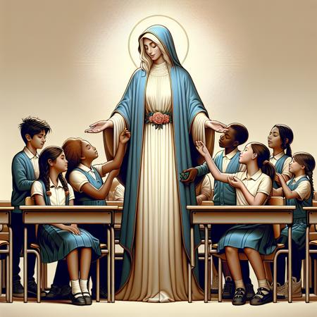 Preghiera in canto liturgico alla Madonna per l'aiuto degli studenti in difficolta