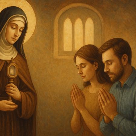Coroncina a Santa Chiara d’Assisi per gli Sposi nella Vita Cristiana