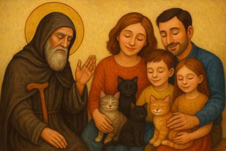Preghiera a Sant'Antonio Abate per i Gatti e la Felicità che Portano in Famiglia
