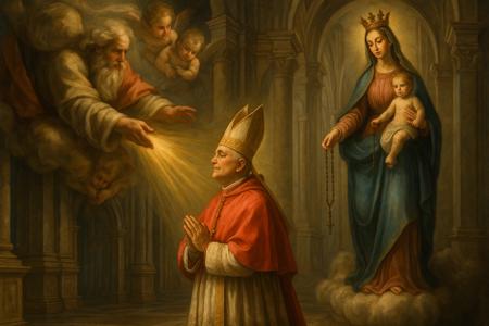 Coroncina alla Madonna del Rosario per Papa Leone XIV