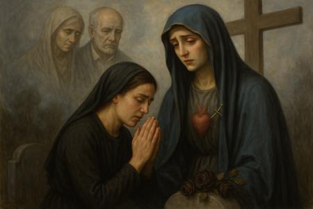 Preghiera all'Addolorata, Madre nel Lutto, per i Genitori Defunti