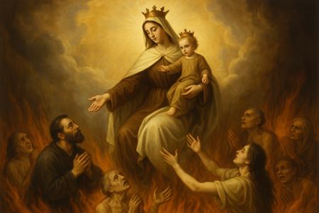 Preghiera Personale alla Madonna del Carmelo per le Anime del Purgatorio