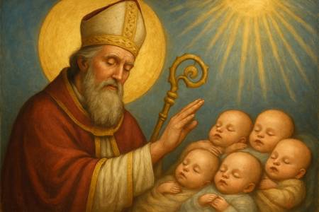 Benedizione con Sant'Arnolfo di Metz sul Lavoro