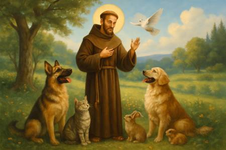 Benedizione degli Animali con San Francesco d'Assisi