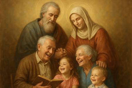 Ringraziamento a Sant'Anna e San Gioacchino per i nonni