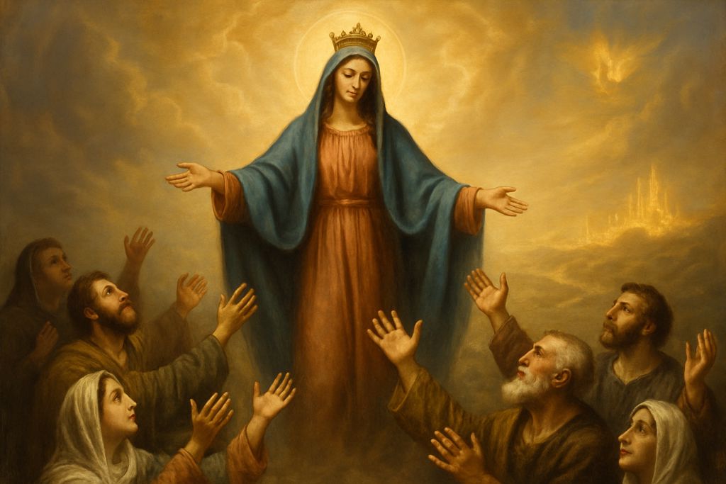 Lode alla Madonna Assunta in Cielo per la speranza della vita eterna dei fedeli cristiani