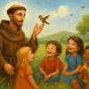 Dialogo semplice con San Francesco d'Assisi per la felicità in natura dei bambini