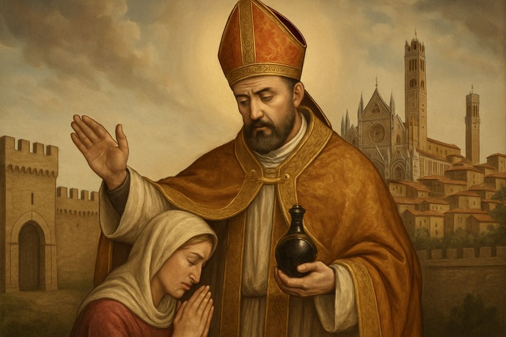 Supplica a San Gennaro per la protezione di Siena dai pericoli