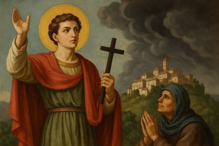 Intercessione al Santo Patrono San Pancrazio per il coraggio dei ragazzi di Calvi dell'Umbria