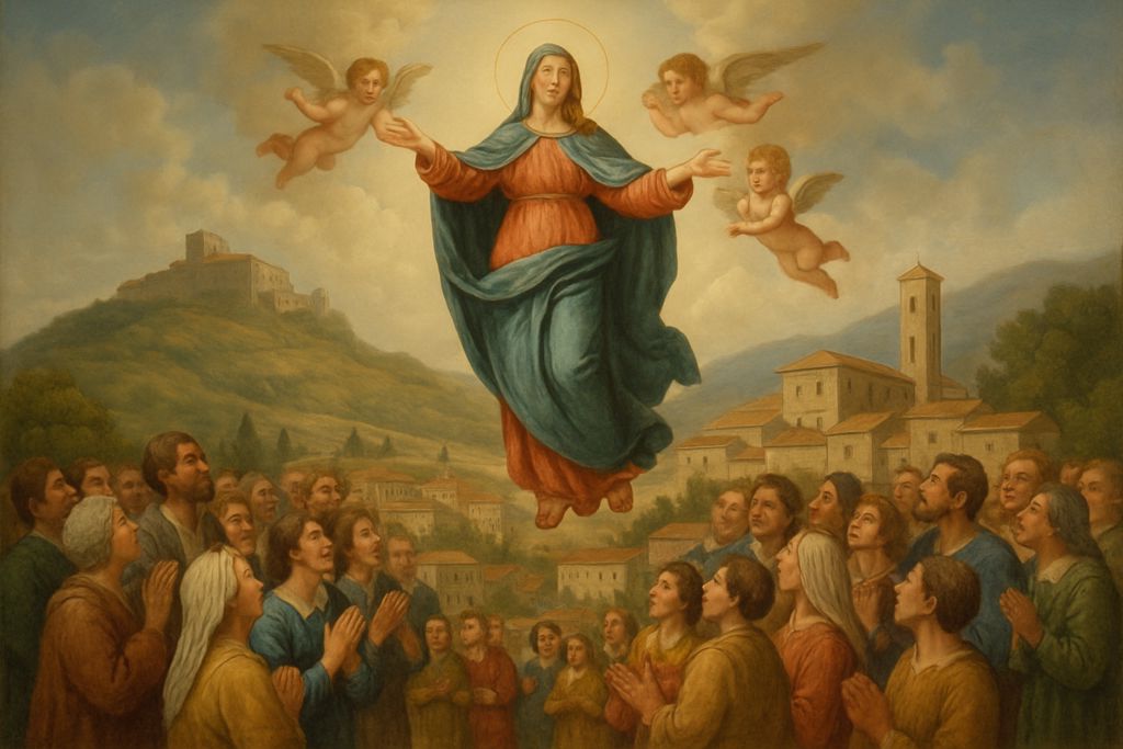 Lode alla Patrona Santa Maria Assunta per la comunità di Costacciaro