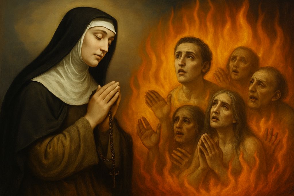 Coroncina a Santa Matilde di Hackeborn per le Anime del Purgatorio