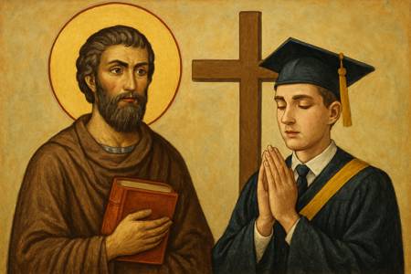 Atto di fede a San Giustino Martire per la testimonianza dei Diplomandi