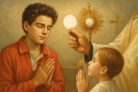 Giaculatoria a San Carlo Acutis per i bambini della Prima Comunione