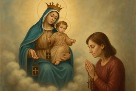 Coroncina alla Madonna del Carmelo per la protezione spirituale delle Mamme e dei figli