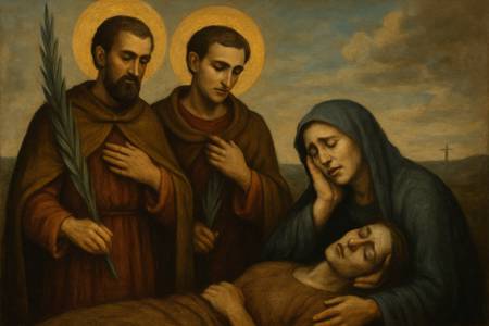 Lamento a Dio con i Santi Proto e Giacinto per le vittime di violenza