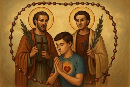 Coroncina ai Santi Proto e Giacinto per la purezza del cuore dei Giovani