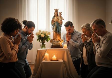 Preghiera comunitaria per il Mese del Rosario a sostegno delle famiglie