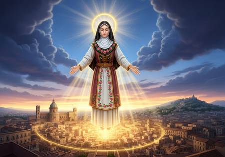 Supplica a Santa Rosalia per la protezione della città di Palermo