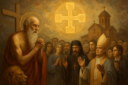 Intercessione a San Girolamo per l'unità della Chiesa contro le divisioni