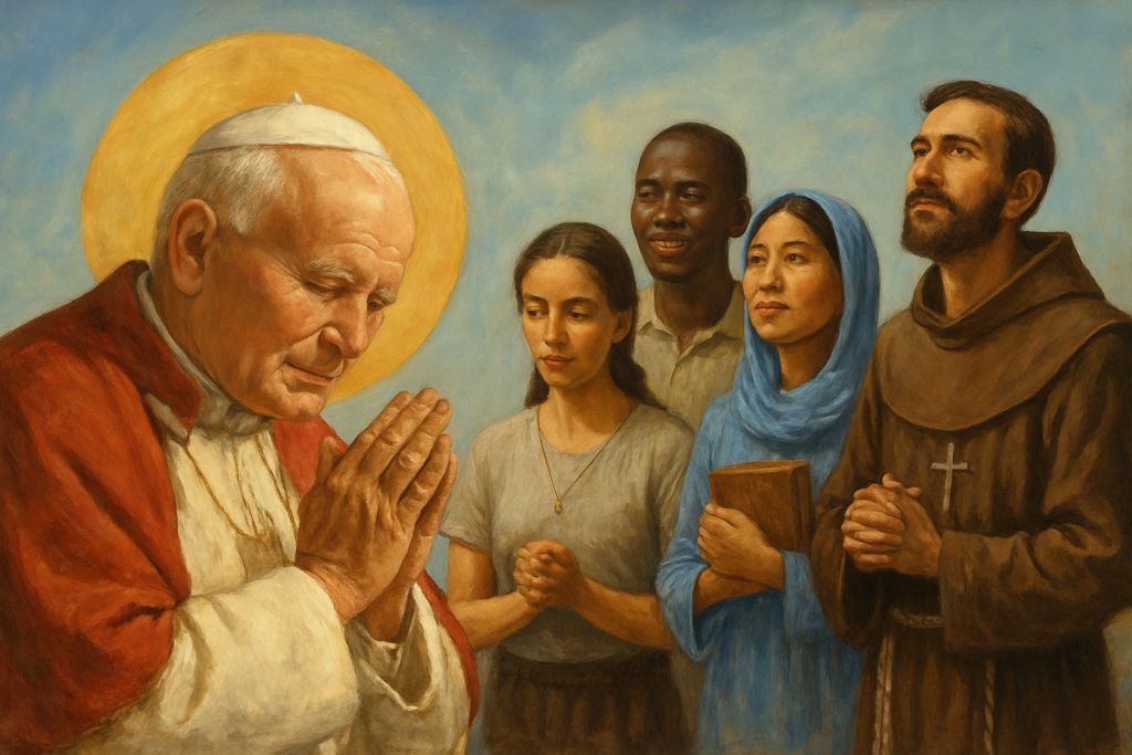 Preghiera comunitaria con San Giovanni Paolo II per la Giornata Missionaria Mondiale