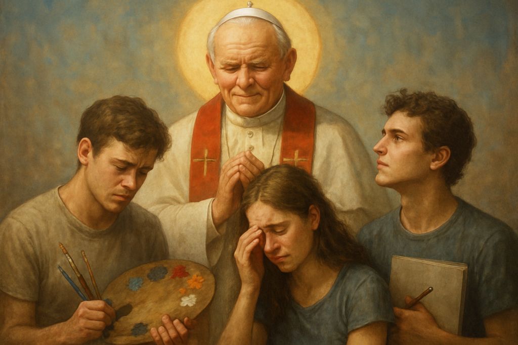 Lamento a San Giovanni Paolo II per i giovani che hanno perso la speranza