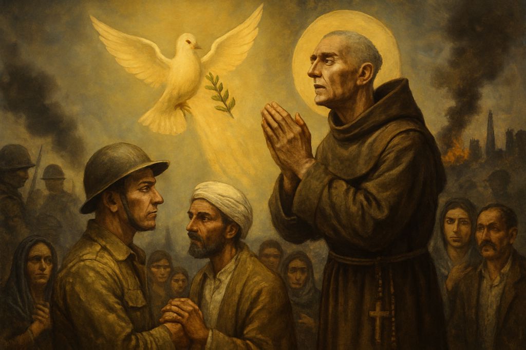 Preghiera intensa a San Giovanni da Capestrano per la pace nelle zone di guerra