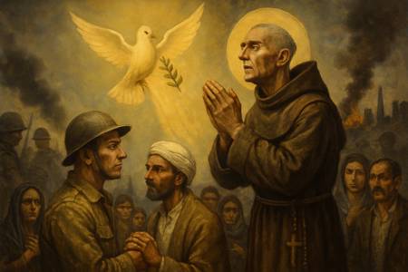 Preghiera intensa a San Giovanni da Capestrano per la pace nelle zone di guerra