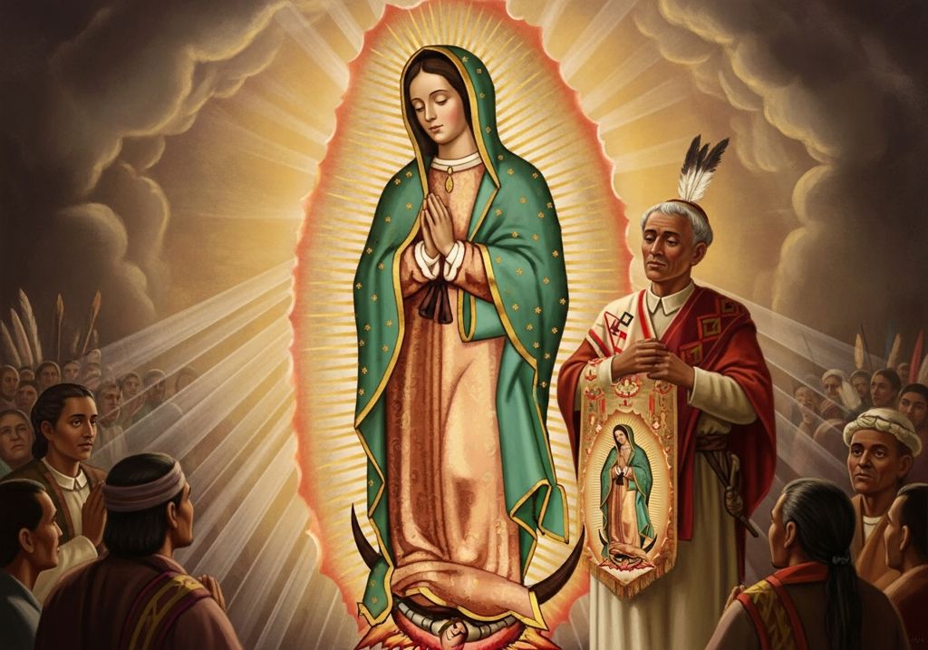 Supplica alla Madonna di Guadalupe con San Juan Diego per i Laici evangelizzatori