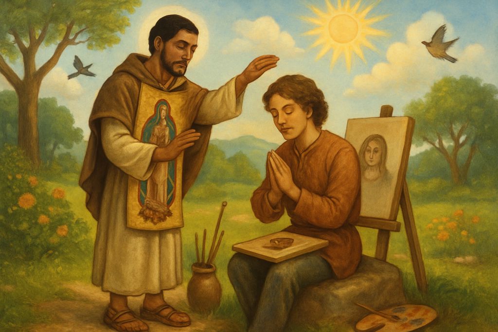 Benedizione con San Juan Diego per i fioristi e i giardinieri