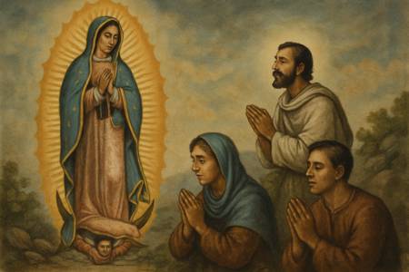 Compieta con San Juan Diego e la Madonna di Guadalupe