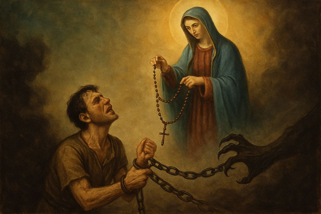 Rosario a Maria, che scioglie i nodi, per i legami diabolici