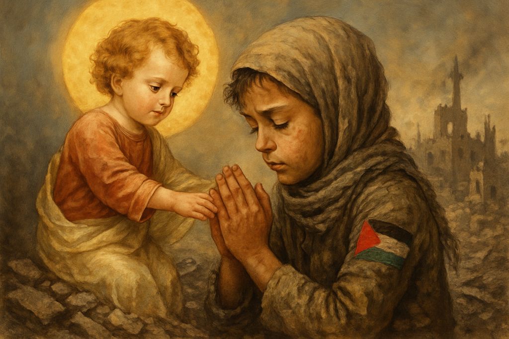 Preghiera del cuore per i bambini vittime della guerra in Palestina