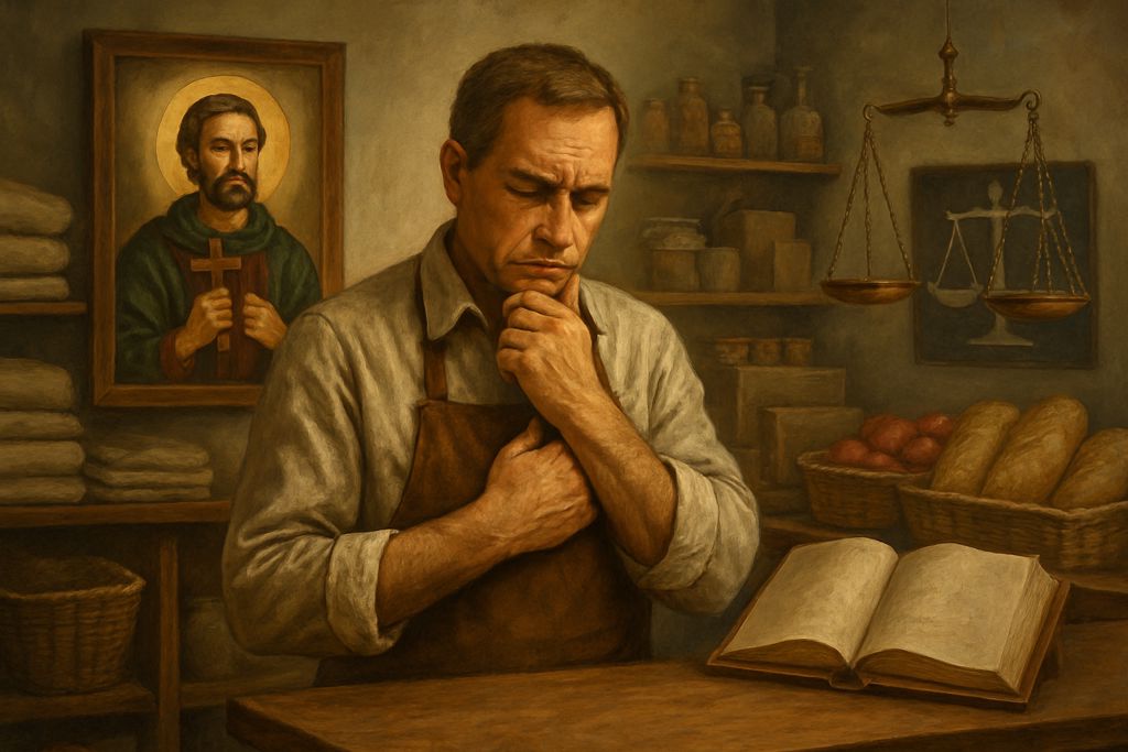 Esame di coscienza con Sant'Omobono per i Commercianti onesti