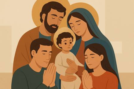 Dialogo semplice con la Sacra Famiglia per i genitori sull'educazione dei figli