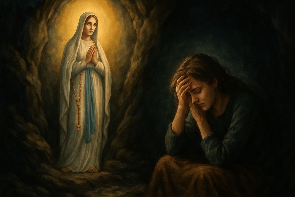 Preghiera intensa alla Madonna di Lourdes per chi soffre di depressione