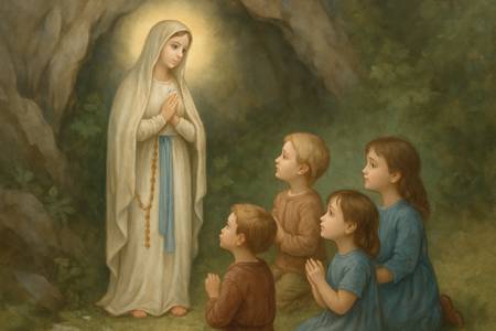 Dialogo semplice con la Madonna di Lourdes per la fede dei bambini