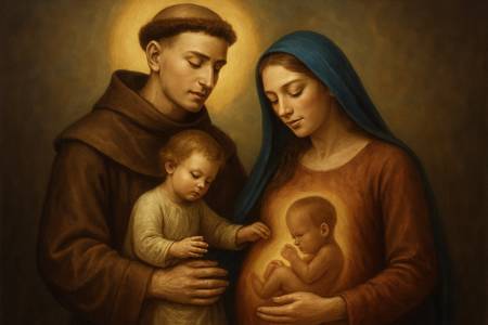 Preghiera intensa a Sant'Antonio per la protezione dei Nascituri