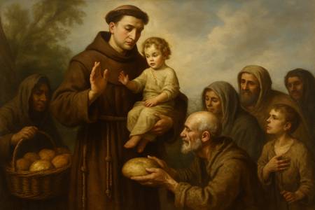 Benedizione del pane nel nome di Sant'Antonio per la carità