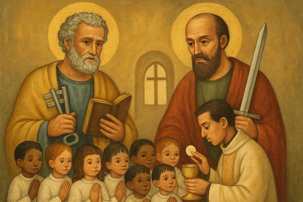 Solenne preghiera ai Santi Pietro e Paolo per la Chiesa Universale