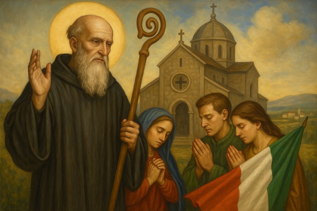 Intercessione a San Benedetto, patrono d'Europa, per l'unità del continente
