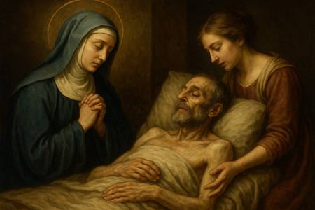 Preghiera intensa a Santa Caterina da Genova per servire i malati terminali