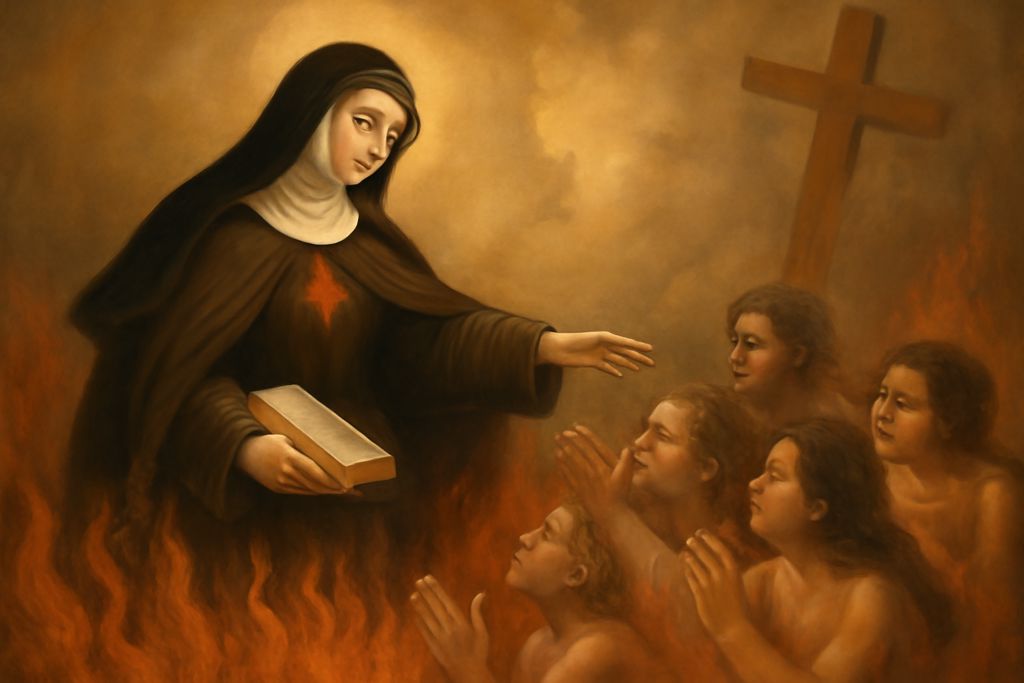 Supplica a Santa Caterina da Genova per le anime del Purgatorio