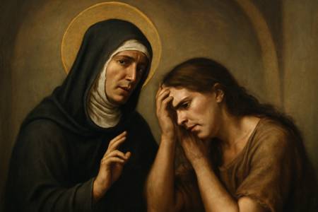 Dialogo semplice con Santa Angela da Foligno nei momenti di crisi mistica
