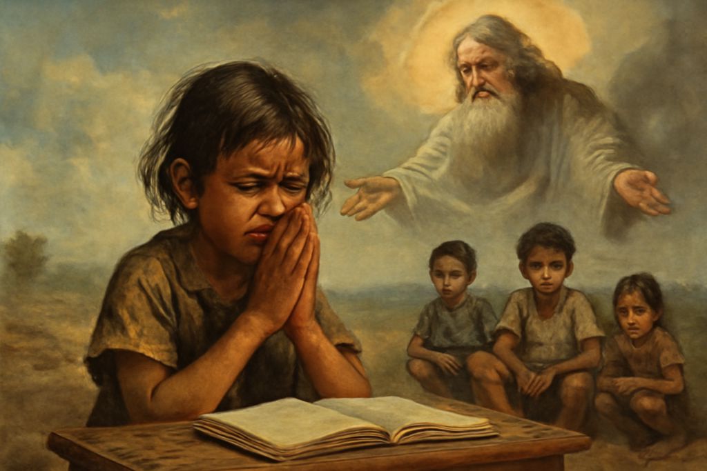 Lamento a Dio per i bambini a cui è negata l'istruzione