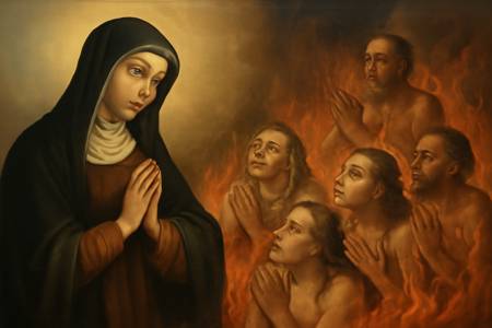 Supplica a Santa Caterina da Genova, esperta del Purgatorio, per le anime sofferenti
