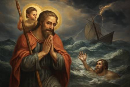 Invocazione a San Cristoforo per chi muore in viaggio