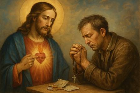 Coroncina al Sacro Cuore per la fiducia nella Provvidenza di chi è in difficoltà economica
