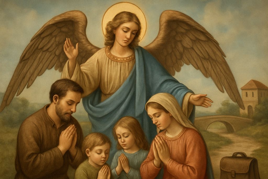 Benedizione della famiglia prima di un viaggio, con l'intercessione di San Raffaele Arcangelo