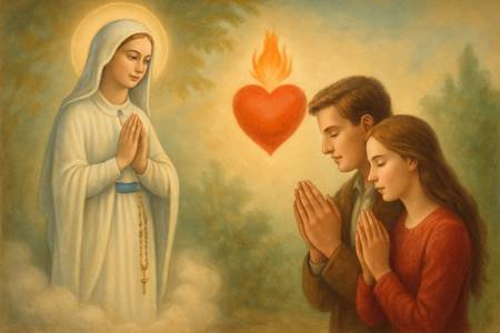 Intercessione alla Madonna di Beauraing, la 'Vergine dal Cuore d'Oro', per un amore puro