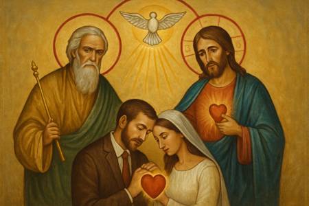 Benedizione per gli sposi nel loro anniversario di matrimonio